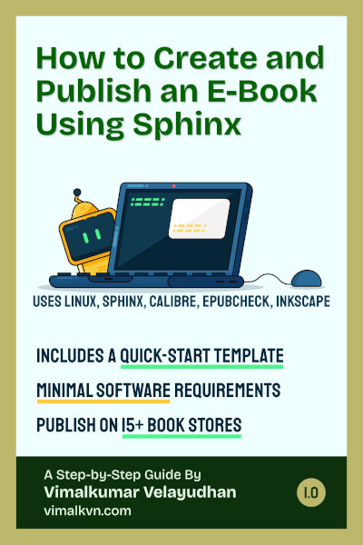 Cover of How to create and publish an e-book using Sphinx book